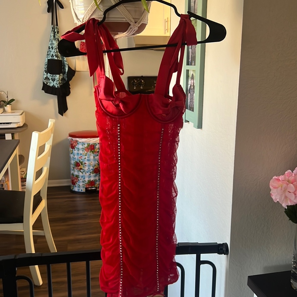 Victoria secret, bow bra skin tight dress. Size Xsmall
